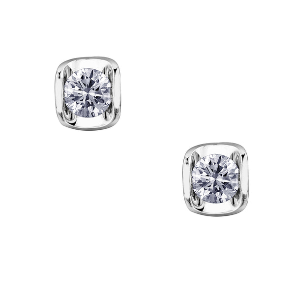 Canadian Diamond Tension Set Studs – Forever Jewellery Canada