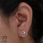 White Gold Diamond Centered Hearts - Forever Jewellery Canada 