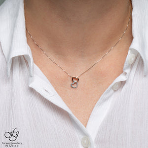 Intertwined Hearts Diamond Pendant - Forever Jewellery Canada 