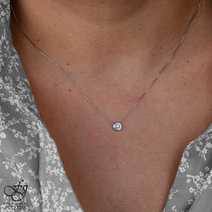 Illuminaire Bezel Set Diamond Pendant - Forever Jewellery Canada 