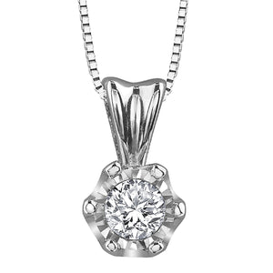 Illuminaire 6-Claw Diamond Pendant - Forever Jewellery Canada 