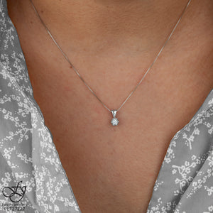 Illuminaire 6-Claw Diamond Pendant - Forever Jewellery Canada 