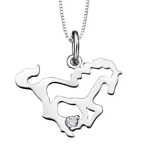 Horse Canadian Diamond Pendant - Forever Jewellery Canada 