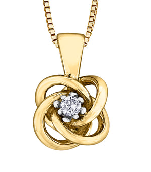 Knot Canadian Diamond Pendant - Forever Jewellery Canada 